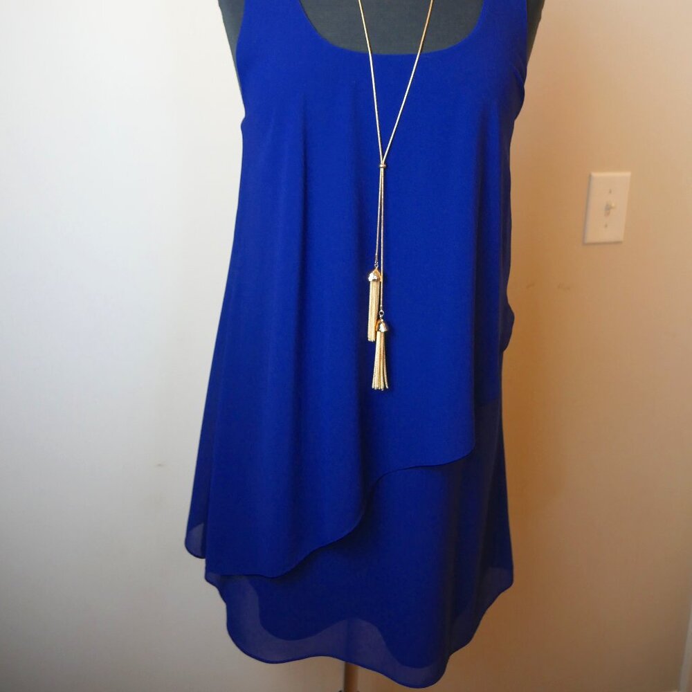 Navy Blue Asymmetrical Dress